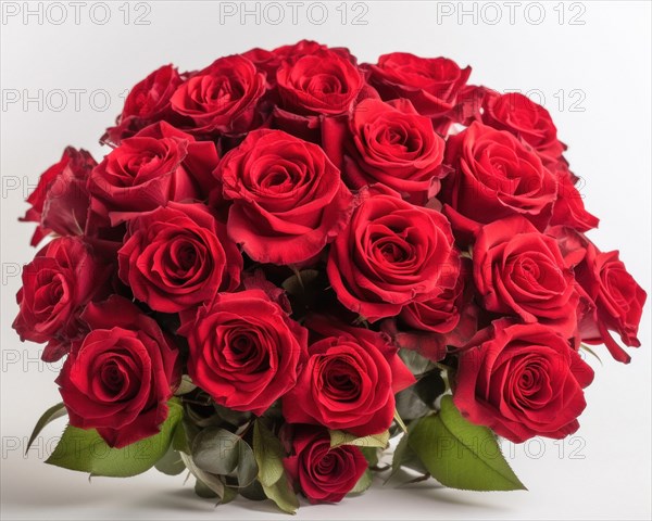 A bouquet of red roses