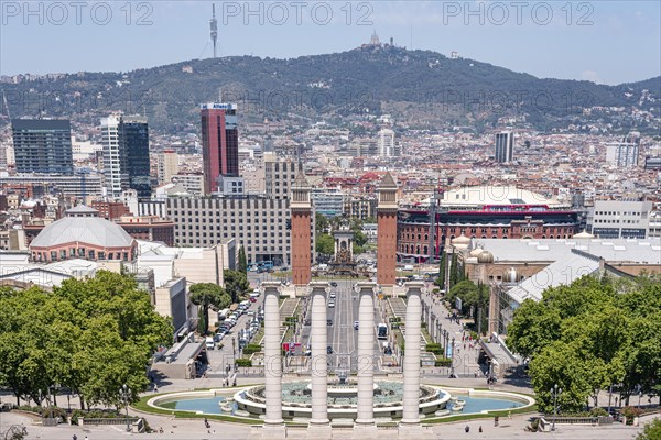 View of the Magic Fountain of Montjuic