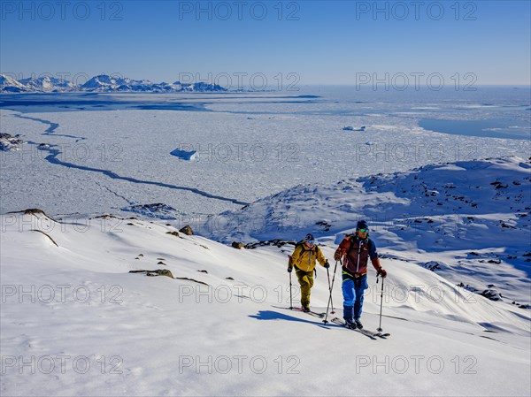 Ski mountaineer on ski tour