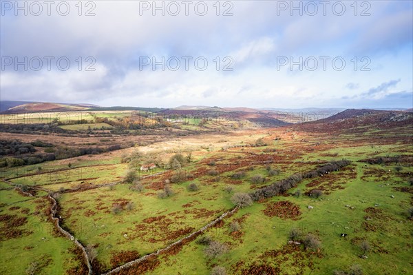 View over Emsworthy Mire from a drone