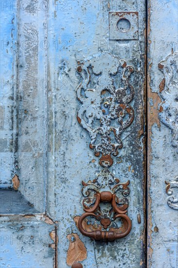 Detail of old wooden door