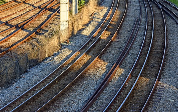 Old rusty train tracks that cross the city in Belo Horizonte