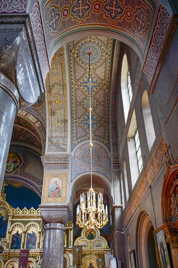 Interior and ceiling of famous and historic Uspenski Cathedral in Helsinki