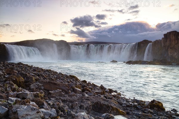 Waterfall Gooafoss by the river Skjalfandafljot