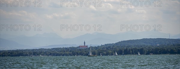 Sailing boats on the Lake Ammer