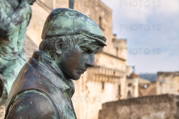 Bronze figure in Matera