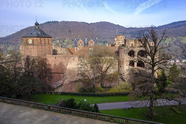 Heidelberg Castle and Garden seen from the south
