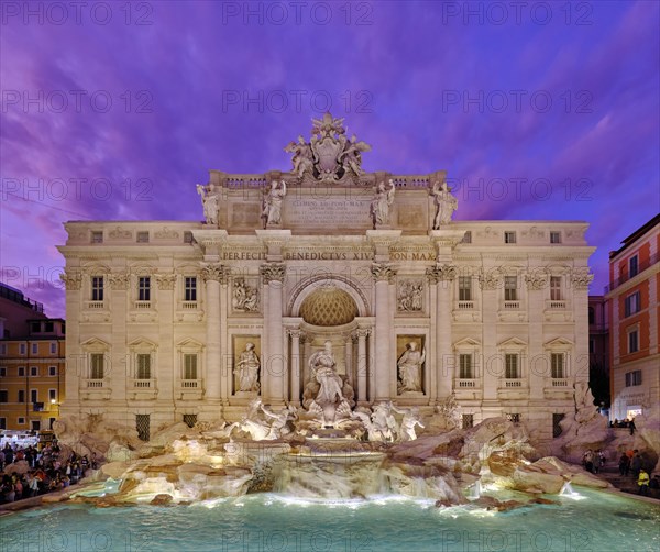 Illuminated Trevi Fountain