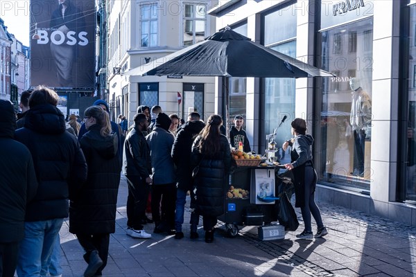 Food truck in the pedestrian zone