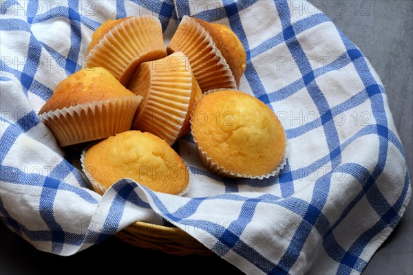 Several muffins with cloth