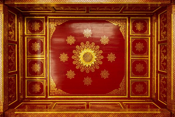 Ceiling of the Siamese Temple Sala-Thai II in the spa garden Bad Homburg vor der Hoehe