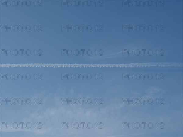 Plane trails in the sky