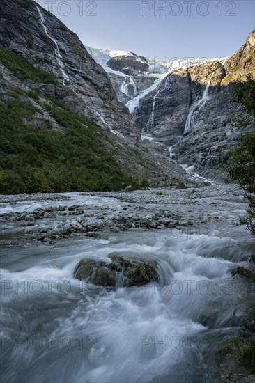 River and glacier tongue Kjenndalsbreen