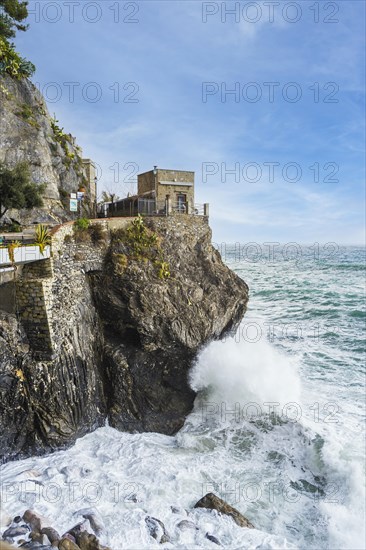 Dawn Tower overlooking the sea in Monterosso al mare