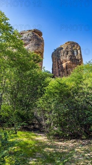 Sandstone cliffs in the Unesco site Serra da Capivara National Park