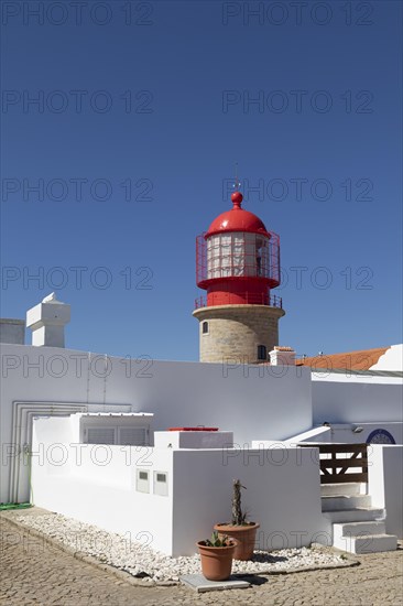 Historic lighthouse at Cape Cabo de Sao Vicente