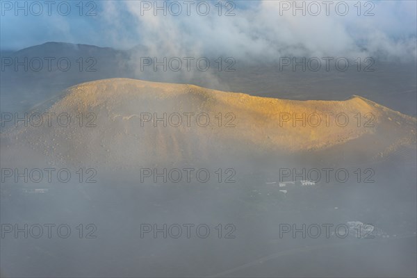 Panorama from Montana de Guardilama to Montana Diama and the wine-growing area of La Geria