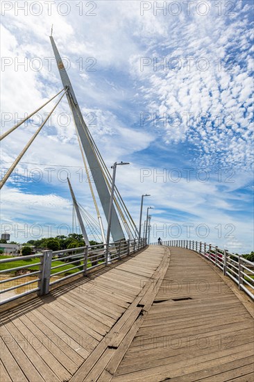 Bridge spanning over the Acre river