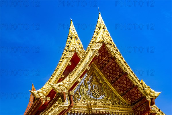 Gable of the Siamese Temple Sala-Thai II in the spa garden Bad Homburg vor der Hoehe