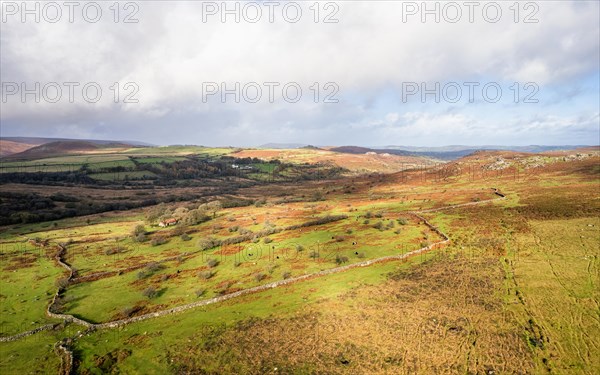 View over Emsworthy Mire from a drone