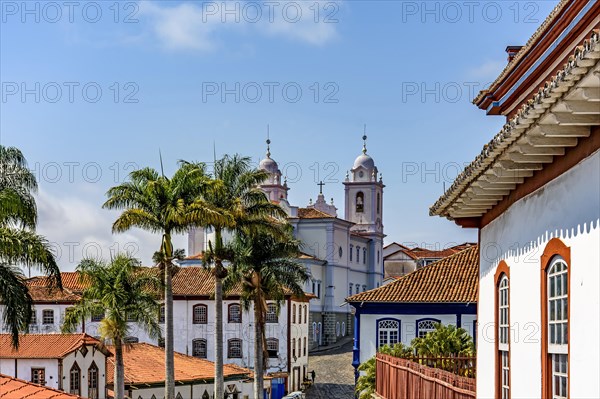 View of the historic center of the city of Diamantina with its colonial-style houses