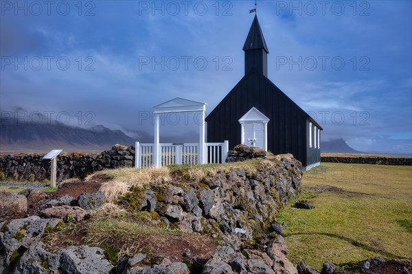 Black wooden church