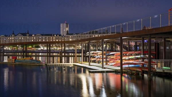 Kayaks of a rental station