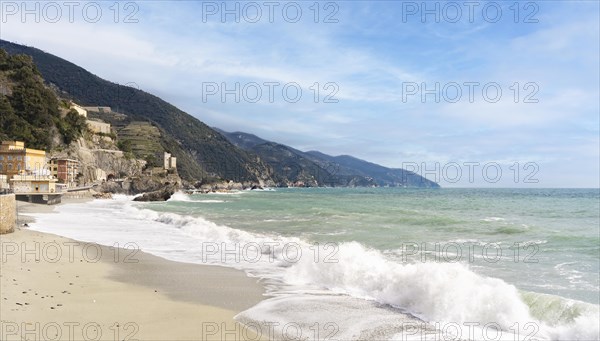 Beach at Monterosso al mare village located in Cinque Terre