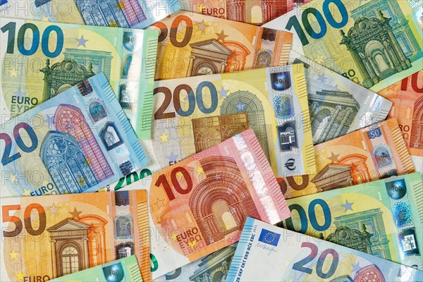 Euro banknotes save money finances background pay pay banknotes in Stuttgart