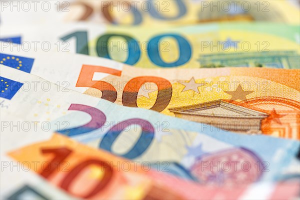 Euro banknotes save money finances background pay pay banknotes in Stuttgart