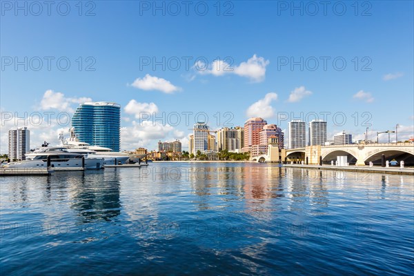 Royal Park Bridge with Marina Skyline in West Palm Beach