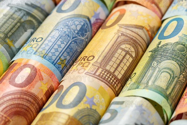 Euro banknotes save money finances background pay pay banknotes in Stuttgart