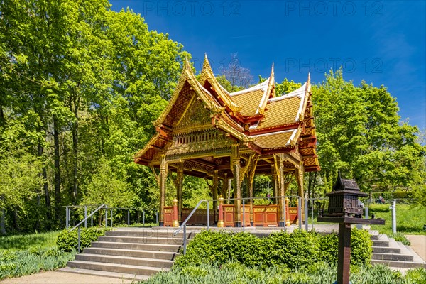 Siamese Temple Sala-Thai II in the spa gardens of Bad Homburg vor der Hoehe