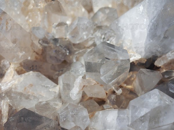 Quartz mineral crystals