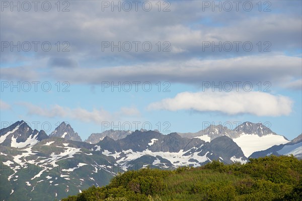 Central mountain range with Mount Steller