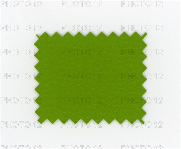 Green leatherette faux leather sample