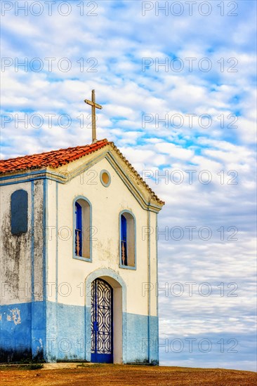 Historic chapel in 17th century colonial style in the city of Sabara in Minas Gerais