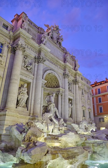 Illuminated Trevi Fountain