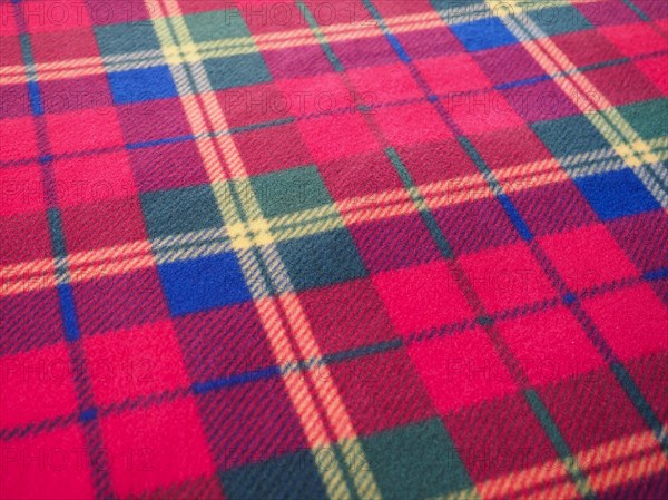 Red green blue and yellow tartan texture background