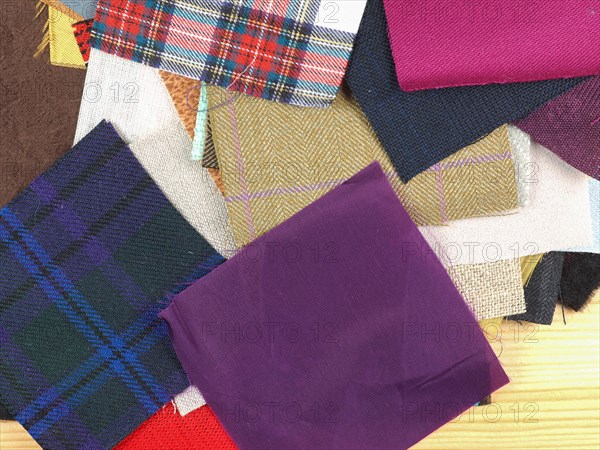 Many fabric samples