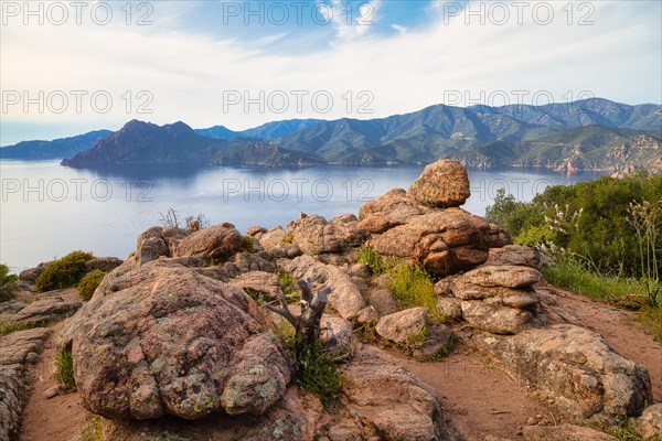 Red granite rocks