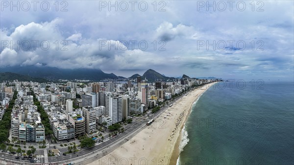 Aerial of Leblon beach