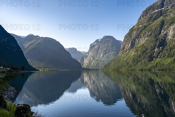 Mountains reflected in the lake