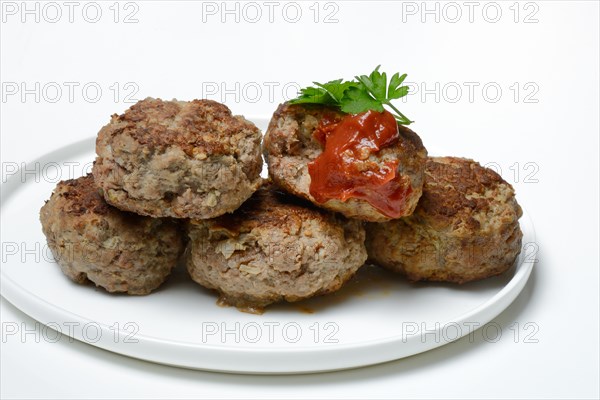Homemade meatballs on plate
