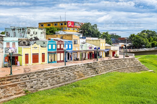 Tiny stores along the acre river