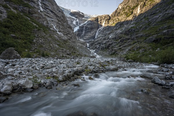 River and glacier tongue Kjenndalsbreen