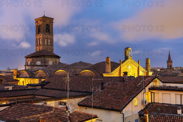 Chiesa di San Donato at dusk in the historic centre