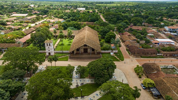 Aerial of the San Miguel mission