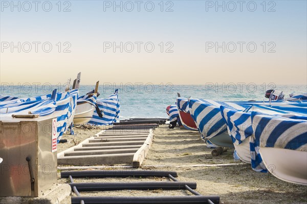 Boats in the beach at Monterosso al Mare located in Cinque Terre