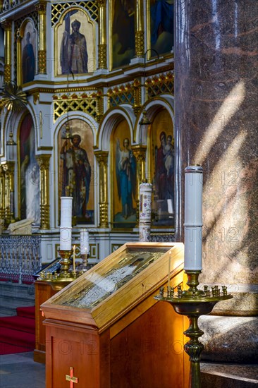 Interior of famous and historic Uspenski Cathedral in Helsinki